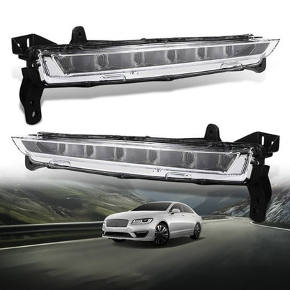 Solid Spare Front Bumper LED Fog Light Driving Lamp Fit For 2017-2020 Lincoln MKZ Left+Right