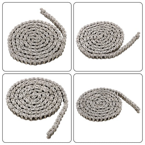 Solid Spare 60SS Heavy Duty Roller Chain 10 feet With 2 Connecting Links Carbon Steel ?