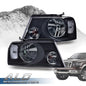 Solid Spare For 04-08 Ford F150 Pickup Smoked Housing Headlight Clear Side Corner Lamps Pair