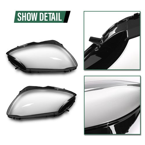 Solid Spare Fit For 2015-2017 Mercedes Benz W205 C180 C200 C260L Headlight Replacement Lens
