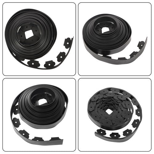 Solid Spare L-shaped Landscape Edging Border Kit No-Dig Garden Edge Lawn Border 40 FT