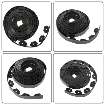 Solid Spare L-shaped Landscape Edging Border Kit No-Dig Garden Edge Lawn Border 40 FT