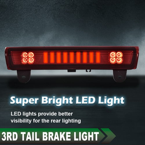 Solid Spare Fit For 00-06 Suburban Tahoe Yukon LED 3rd Brake Tail Light Cargo Lamp Red