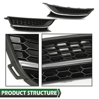 Solid Spare Fit For 2012-2015 VW Passat Front Bumper Lower Grille Grill Fog Light Cover