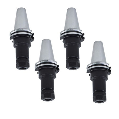 Solid Spare 4 Chucks Tool Holder Set CAT40-ER20 Collet Chucks W. 4" Long Gage Length