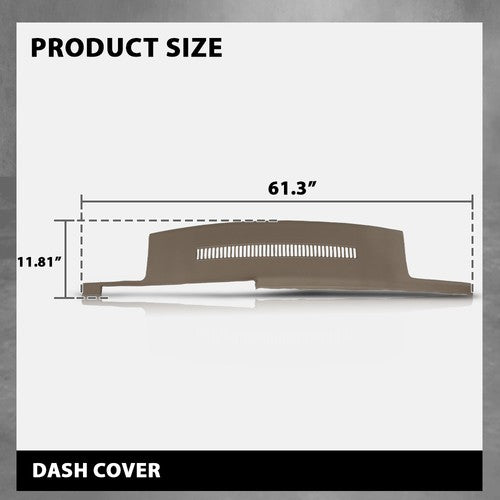Solid Spare TPE Dash Cover Cap Beige Fit For 88-94 Chevy GMC C/K 1500 2500 3500 Blazer
