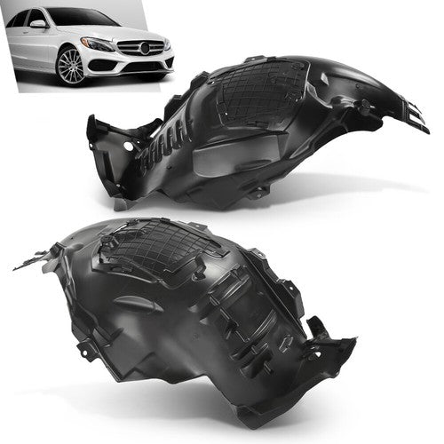 Solid Spare Fit For 2015-2021 Mercedes-Benz W205 C-Class Front Left+Right Side Fender Liner