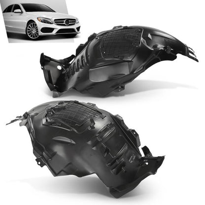 Solid Spare Fit For 2015-2021 Mercedes-Benz W205 C-Class Front Left+Right Side Fender Liner