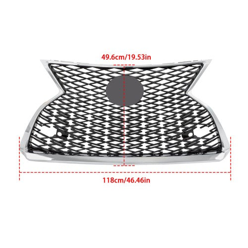 Solid Spare Front Upper Grill Replacement For Lexus RX350 RX450h 2020-2022 W/ Sensor Holes