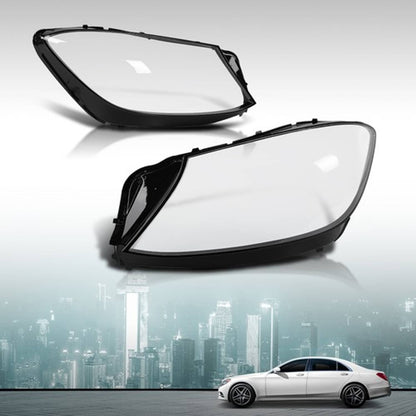 Solid Spare Fit For 2014-2017 Mercedes-Benz S-Class W222 Headlight Replacement Lens Pair