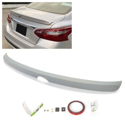 Solid Spare For 2016-2018 Nissan Altima Sedan Primer ABS Rear Trunk Spoiler Wing Plastic