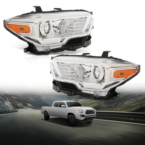 Solid Spare For 2016-2023 Toyota Tacoma Headlights w/o LED DRL Left+Right Headlamps Assembly