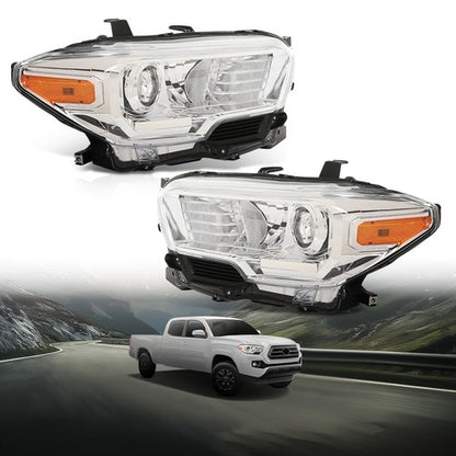 Solid Spare For 2016-2023 Toyota Tacoma Headlights w/o LED DRL Left+Right Headlamps Assembly