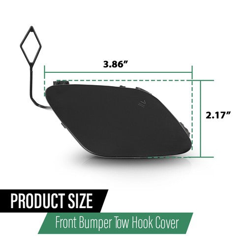 Solid Spare Fit For 15-18 Mercedes W205 C-Class Front Bumper Tow Hook Eye Cover A2058850324