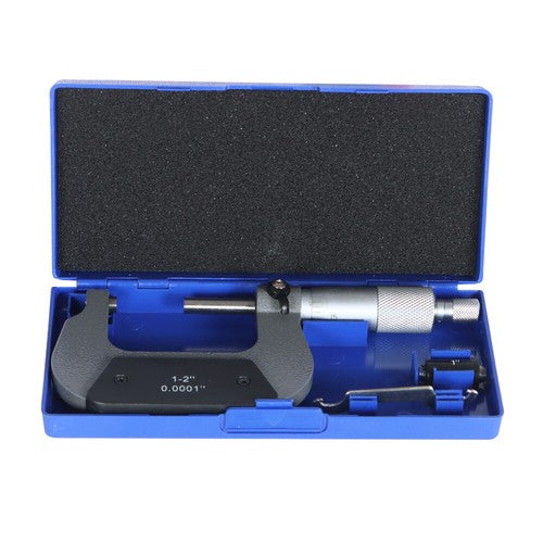 Solid Spare 1-2" Standard Precision Outside Micrometer 0.0001" Carbide Tipped High Quality