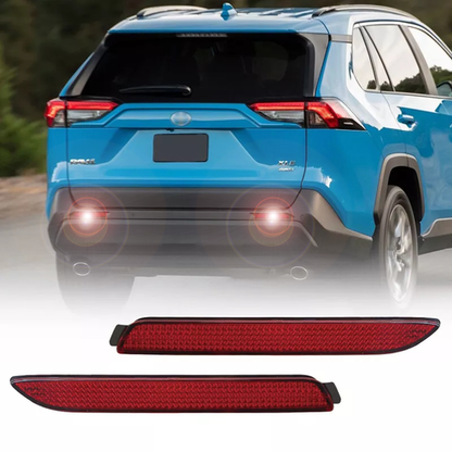 2x For Toyota RAV4 2019 2020-2023 Red Rear Bumper Reflector LED Stop Brake Light