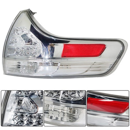 Solid Spare Right Tail Lights Fit For 11-15 Toyota Sienna Lamp RH Halogen Red Rear Red Lens