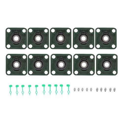 Solid Spare 10pcs UCF202-10 Pillow Block Bearing Self-Aligning Solid Base 4-Bolt 5/8" Bore