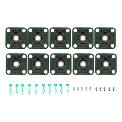 Solid Spare 10pcs UCF202-10 Pillow Block Bearing Self-Aligning Solid Base 4-Bolt 5/8" Bore