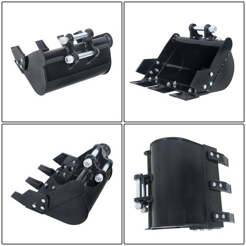 Solid Spare New Mini Excavator 400mm Tooth Bucket Digger Machine Attachment With Teeth