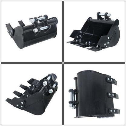 Solid Spare New Mini Excavator 400mm Tooth Bucket Digger Machine Attachment With Teeth