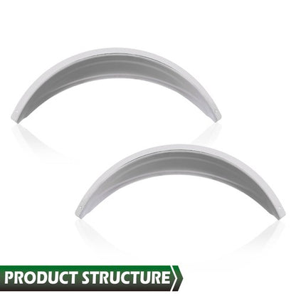 Solid Spare 1 Pair Headlight Headlamp Visors 7" Chrome Shields Trim Cover Caps LH+RH Side