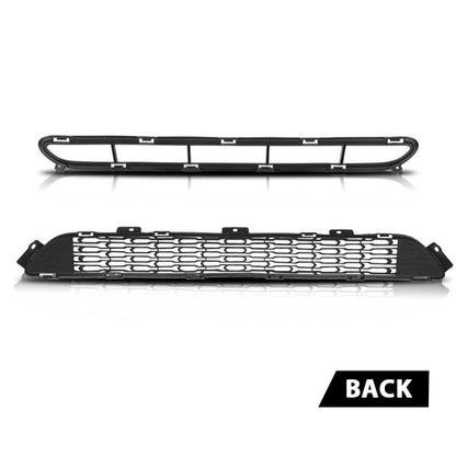 Solid Spare Fit For 2014-2015 Kia Sorento Front Center+Lower Bumper Grille Grill Black