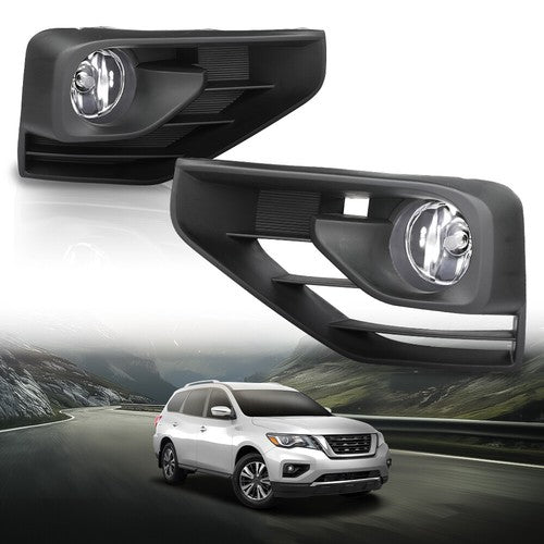 Solid Spare Fit For 2017 2018 2019 2020 Nissan Pathfinder Fog Lights Bumper Lamps W/Wiring