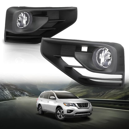 Solid Spare Fit For 2017 2018 2019 2020 Nissan Pathfinder Fog Lights Bumper Lamps W/Wiring