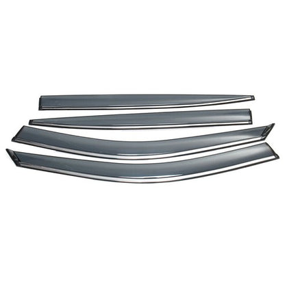 Solid Spare 4pcs Fit For Infiniti Q50 14-20 Window Visor Smoke Tinted Acrylic Rain Guard