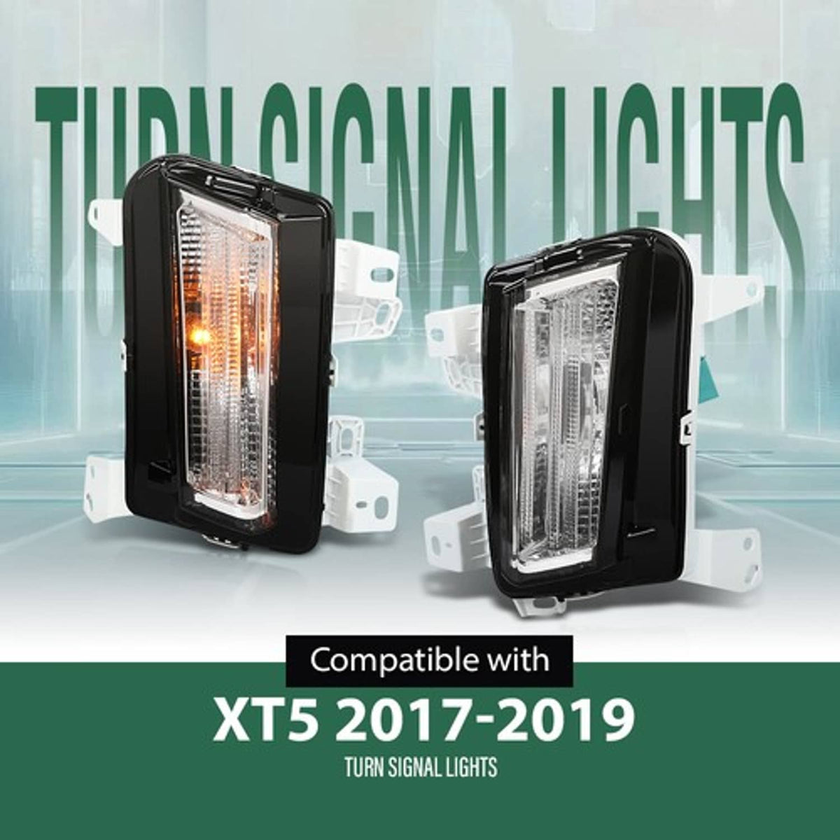 Solid Spare Halogen Parking Signal Light Front Left+Right Fit For 2017-2019 Cadillac XT5