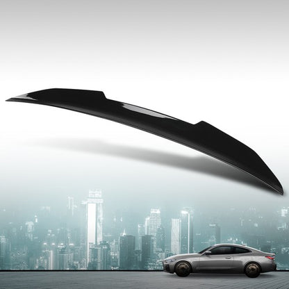Solid Spare Fits 2021+ BMW G22 430i M440i & G82 M4 Glossy Black PSM Style Trunk Spoiler Wing