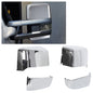 Solid Spare Pair Chrome Tow Mirror Cap Cover For 2014-2018 2019 Chevy Silverado GMC Sierra