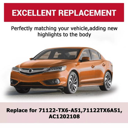 Front Chrome Grille Grill Trim Frame For 2016-2018 Acura ILX Base 71122TX6A51