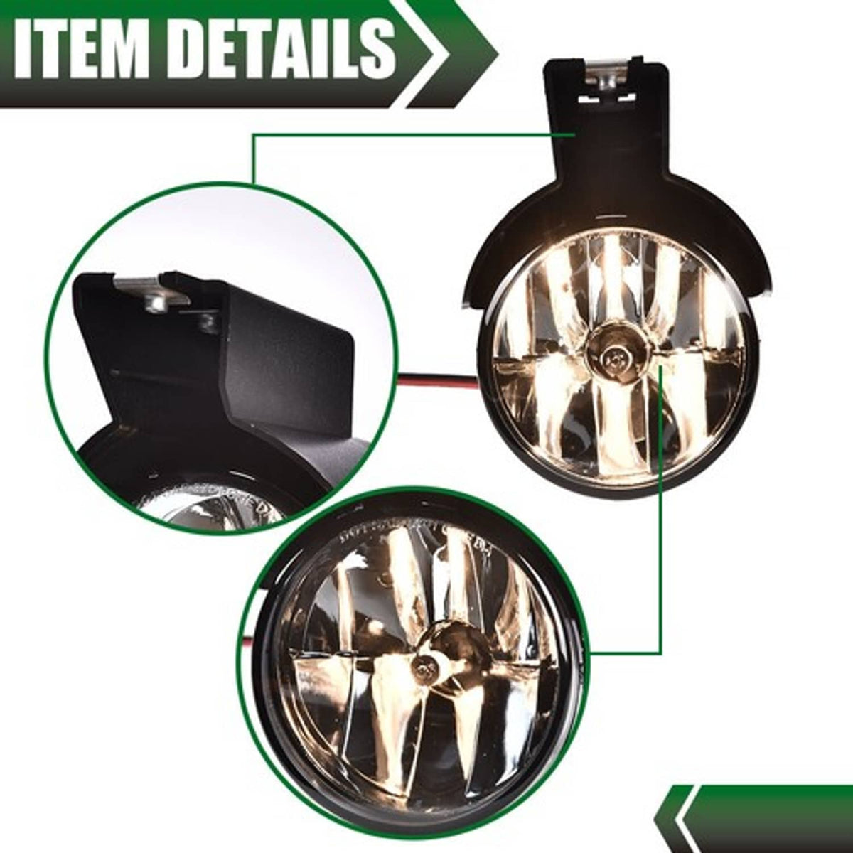 Solid Spare Fit For 97-00 Dodge Dakota / 98-00 Durango Fog Lights Driving Lamps Smoke