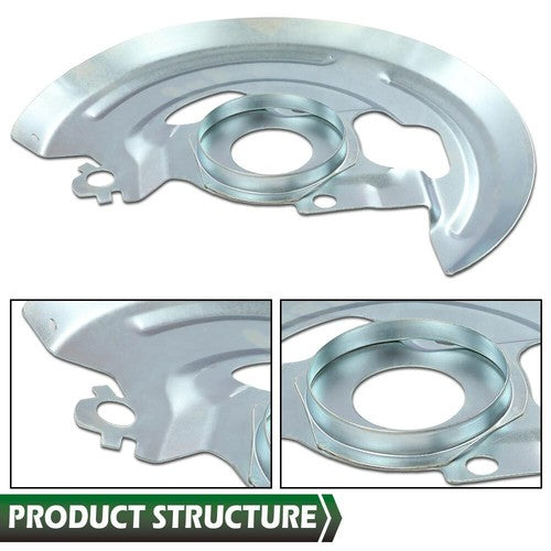 Solid Spare Disc Brake Caliper Brackets + Backing Plates Dust Shields A Body For GM Chevelle