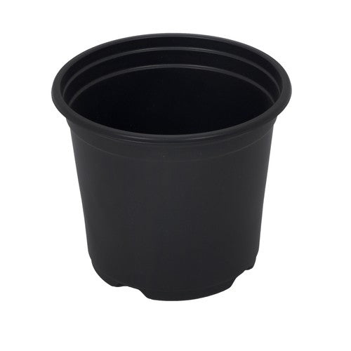 Solid Spare 100 Pcs 5 Inch Plastic Flower Nursery Pots Black Seedling Cups W/Drainage Hole