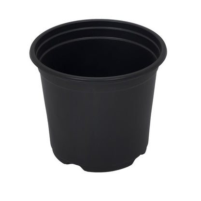 Solid Spare 100 Pcs 5 Inch Plastic Flower Nursery Pots Black Seedling Cups W/Drainage Hole