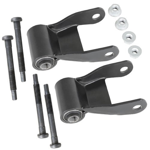Solid Spare Fit For Dodge Ram 2500 3500 Truck Series Pair of Rear Leaf Spring Shackle Kit