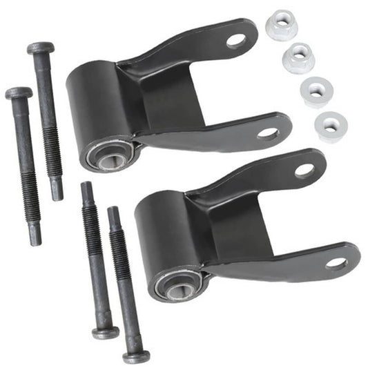 Solid Spare Fit For Dodge Ram 2500 3500 Truck Series Pair of Rear Leaf Spring Shackle Kit