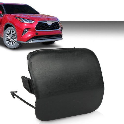 Solid Spare Fit For 20-23 Toyota Highlander Front Bumper Tow Eye Hook Cover Right Side