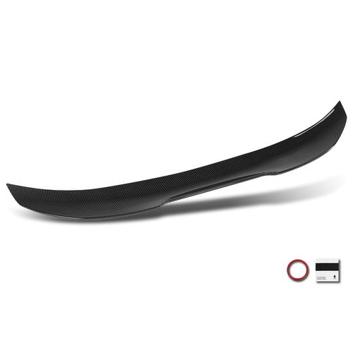 Solid Spare Rear Trunk Spoiler Wing Fit For 14-20 BMW 4-Series F32 Coupe Carbon Fiber Look