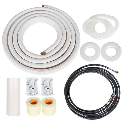 Solid Spare 16FT 1/4Inch - 1/2Inch Dia. Air Conditioning Cooling Connection Pipe Install Kit