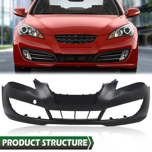 Solid Spare Fit for 2010 2011 2012 Hyundai Genesis Coupe Front Bumper Cover Fascia New