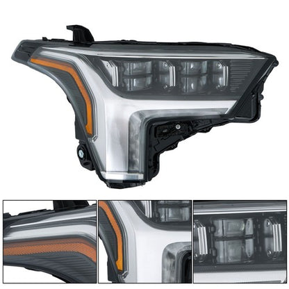 Solid Spare Headlight Replacement For Toyota Tundra 2022-2023 RH w/ Auto Leveling LED Clear