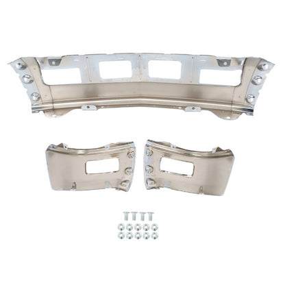 Solid Spare For Chevy Silverado 1500 2014-15 Split Style Chrome Front Bumper w/o Sensor Hole
