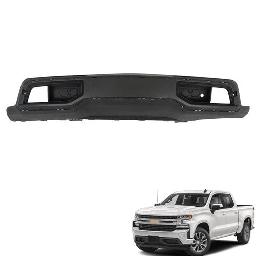 Solid Spare Black Plastic Front Bumper W/O Vents For 2019-2021 Chevrolet Silverado 1500