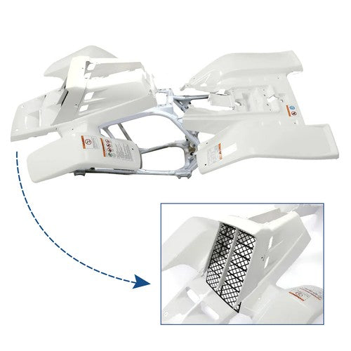 Solid Spare White Fenders + Gas Tank Plastics Kits + Grill For Yamaha Banshee 350 YFZ350