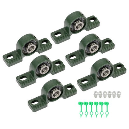 Solid Spare 6Pcs UCP202-10 Pillow Block Mounted Ball Bearing 5/8" Bore Cast Iron Base New