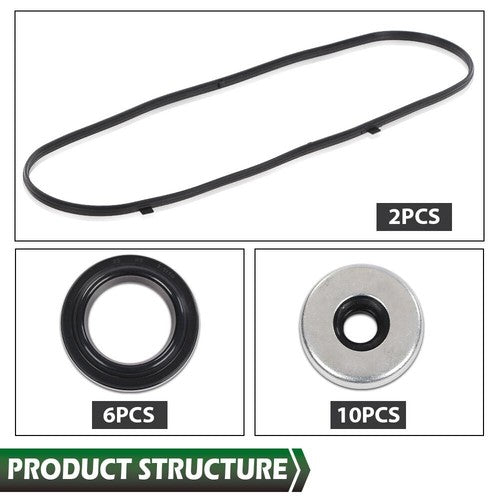 Solid Spare Fit For 2003-2007 Honda Accord 3.0L V6 SOHC 24V J30A4 Valve Cover Gasket Set